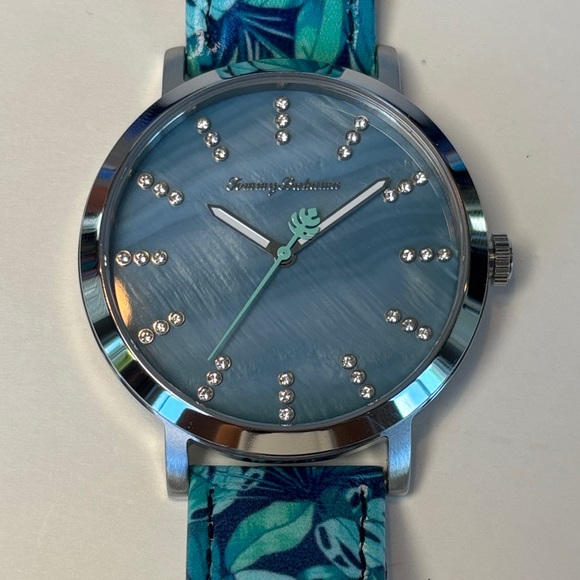 Tommy Bahama Blue and Green Tropical Flower Watch - Picture 1 of 6